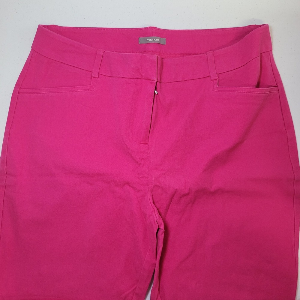 Maurices Womens Pink Cotton Spandex Ankle Skinny Pants Size 11 12 Regular - Picture 6 of 8